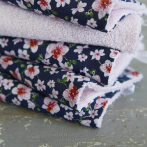 zoom essuies tout lavables serviettes tissu imprimé orchidées